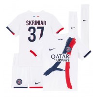 Maglia Calcio Paris Saint-Germain Milan Skriniar #37 Seconda Divisa Bambino 2024-25 Manica Corta (+ pantaloncini)